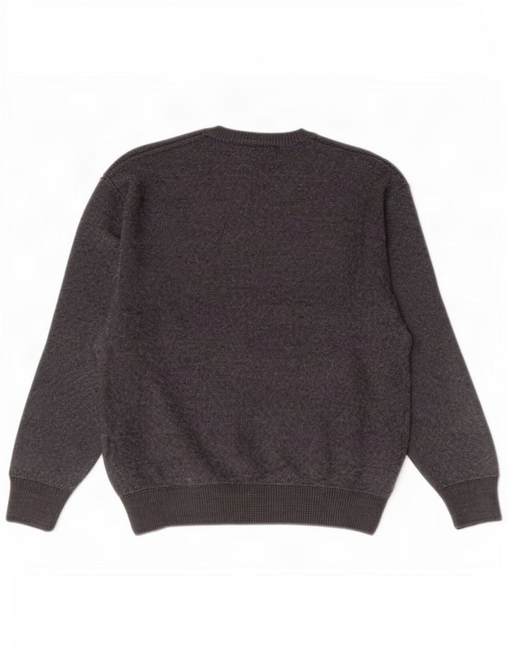 Marks & Spencer Mens V-Neck Jumper Sweater Medium Grey Acrylic