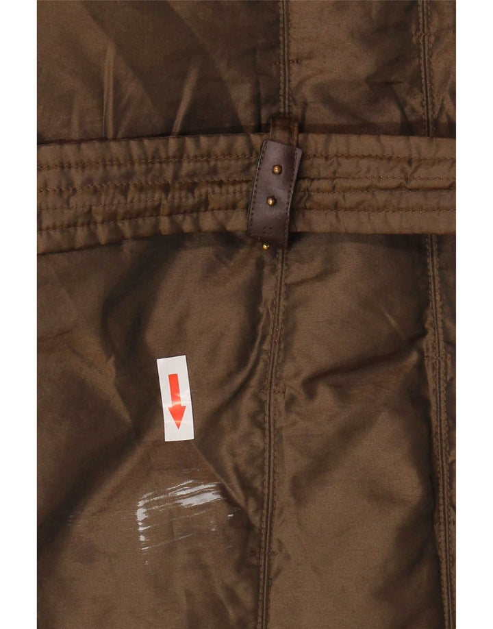 Trussardi Jeans Womens Padded Jacket IT 46 Large Khaki Polyamide