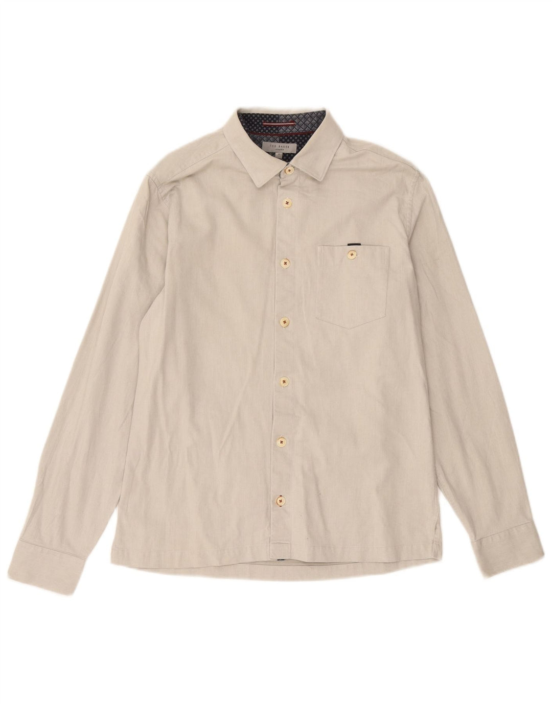 Ted Baker Herreskjorte str. 3 Small Off White Bomuld
