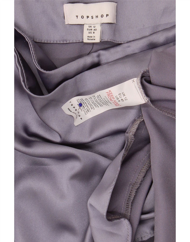 Topshop Womens Mini Wrap Skirt UK 12 Medium W30  Purple Polyester