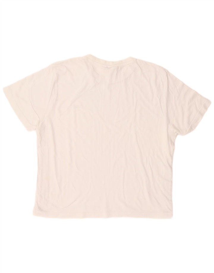 FILA Womens Graphic T-Shirt Top UK 14 Medium White