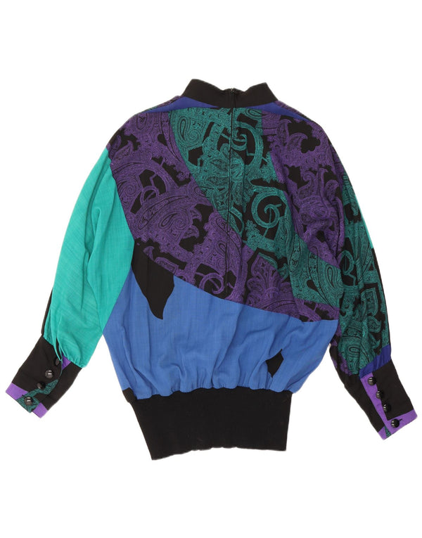 Fink Chemisier surdimensionné à manches longues pour femme UK 44 Large en laine cachemire noire
