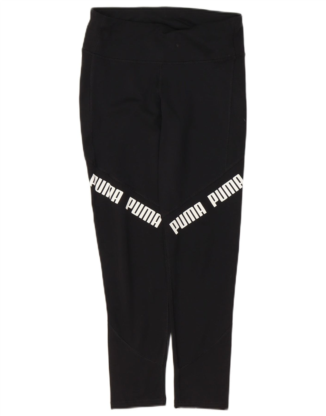 PUMA Girls Graphic Leggings 13-14 Years Black Polyester