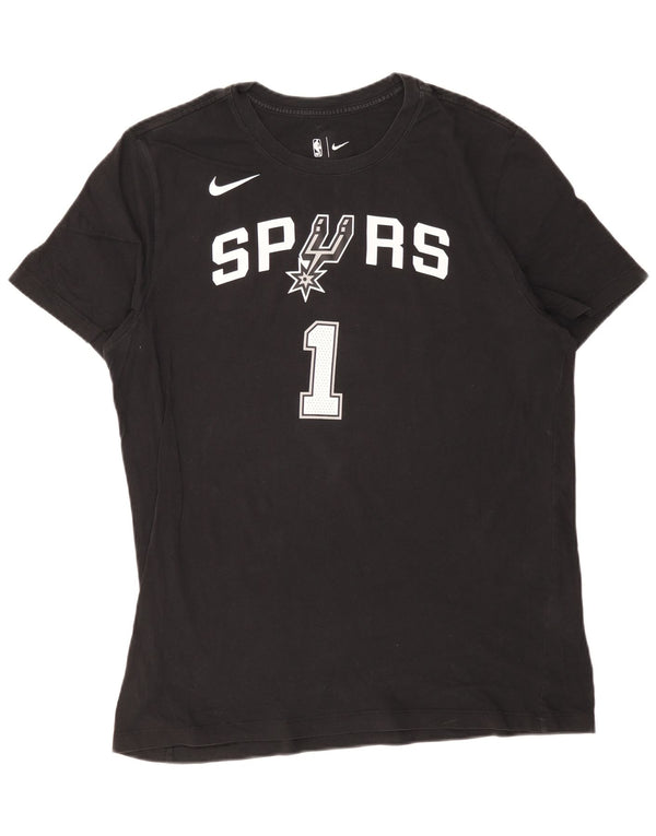 T-shirt grafica Nike da uomo San Antonio Spurs XL in cotone nero