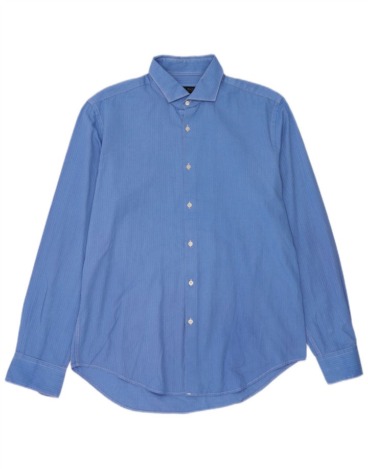 Zara Mens Slim Fit Shirt Large Blue