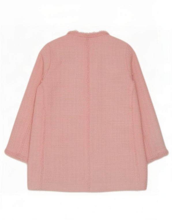 Giacca blazer lunga da donna Zara UK 18 XL cotone rosa