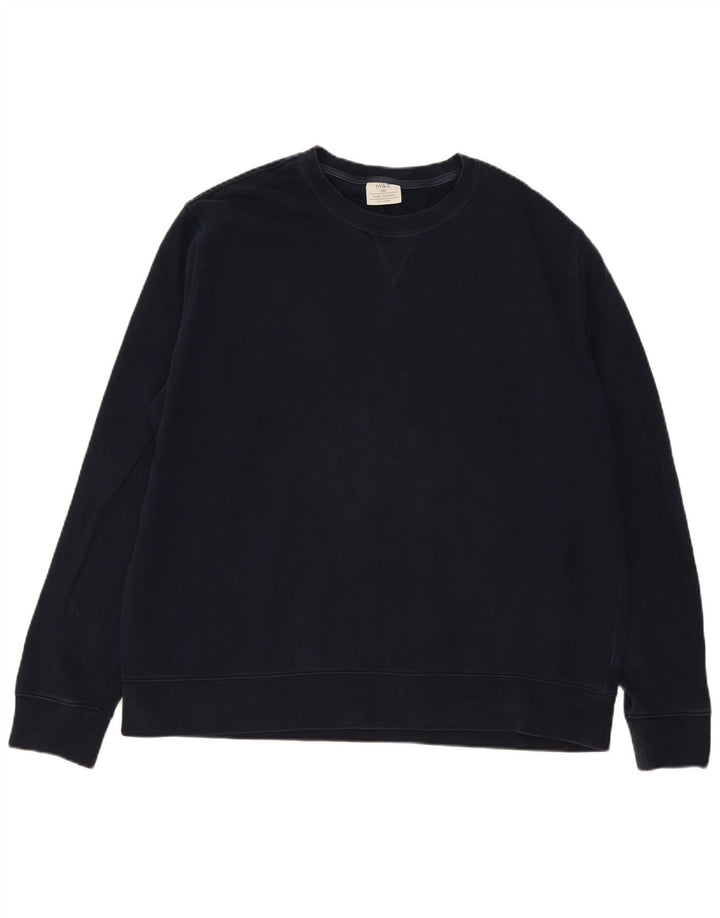 Marks & Spencer Mens Regular Fit Sweatshirt Jumper 3XL Navy Blue Cotton