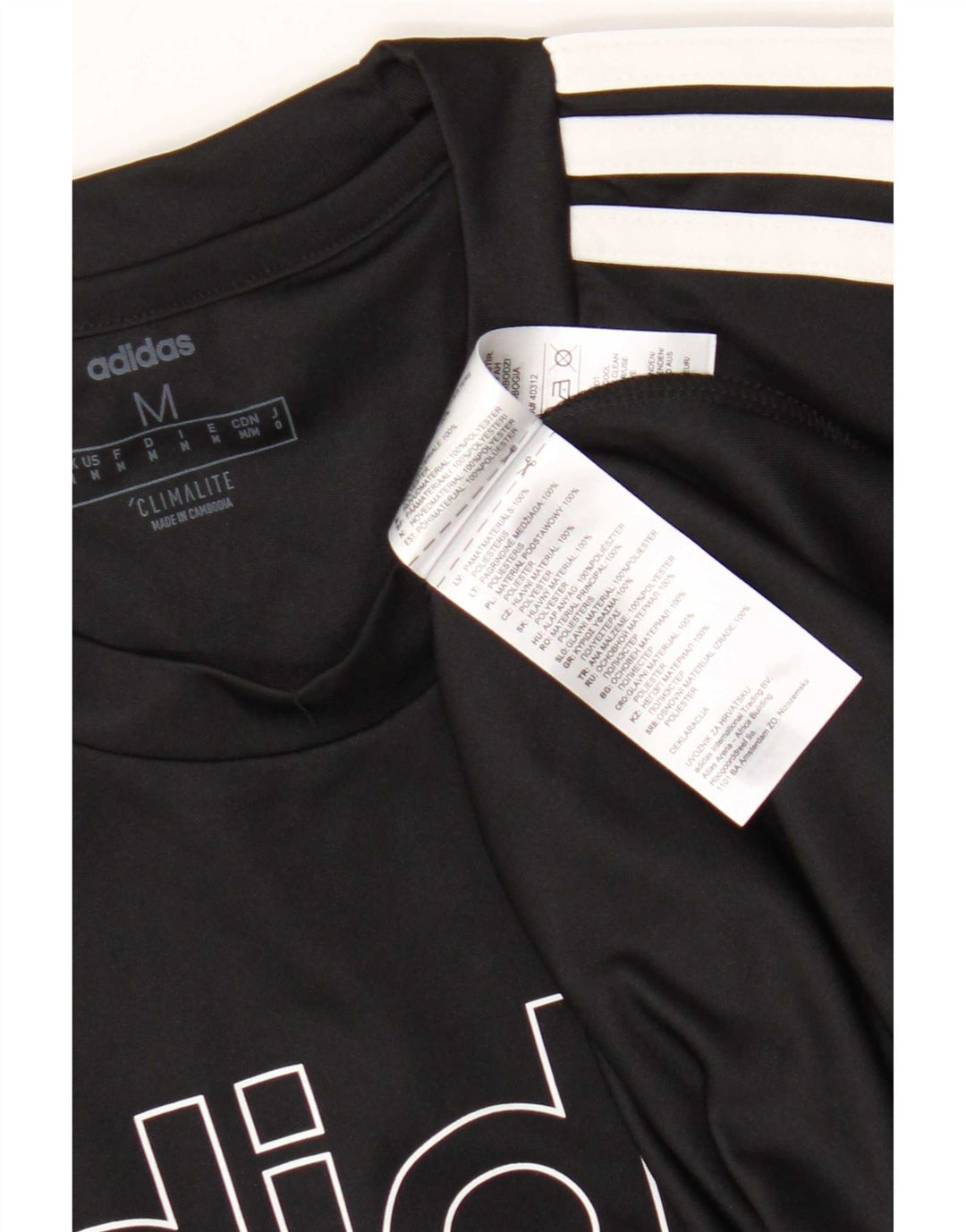 Adidas Herren Climalite Graphic T-Shirt Top Medium Schwarz Polyester