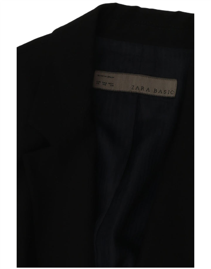 ZARA Womens 1 Button Blazer Jacket EU 38 Small Black