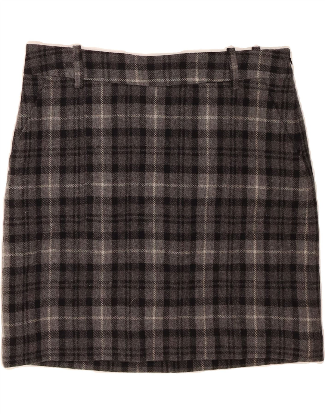 EDDIE BAUER Womens Straight Skirt US 6 Medium W32  Grey Check Wool Vintage Eddie Bauer and Second-Hand Eddie Bauer from Messina Hembry 