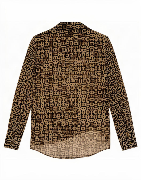 Zara Womens See Through Pullover Shirt UK 6 XS Black Geometric Polyester