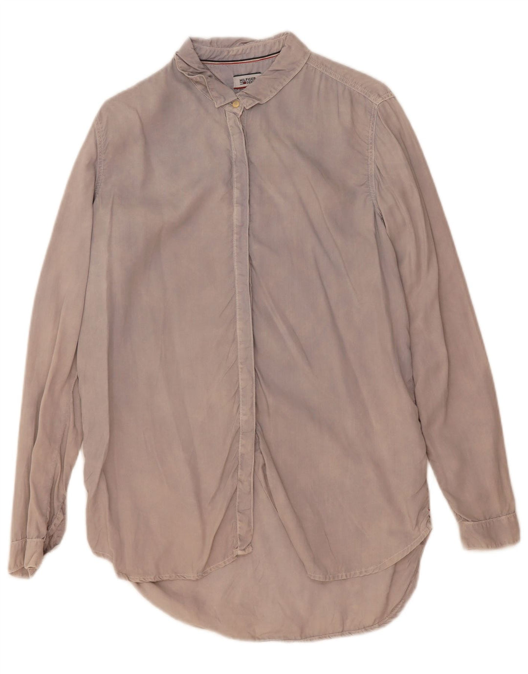 TOMMY HILFIGER Womens Oversized Shirt UK 10 Small Blue