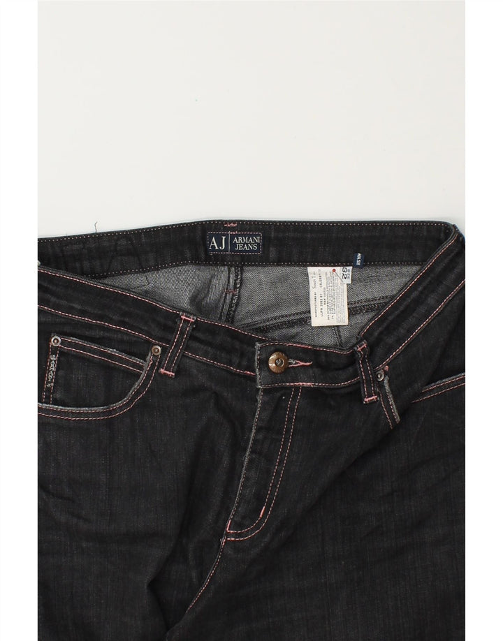 ARMANI Womens Straight Jeans W32 L27  Black Cotton Vintage Armani and Second-Hand Armani from Messina Hembry 