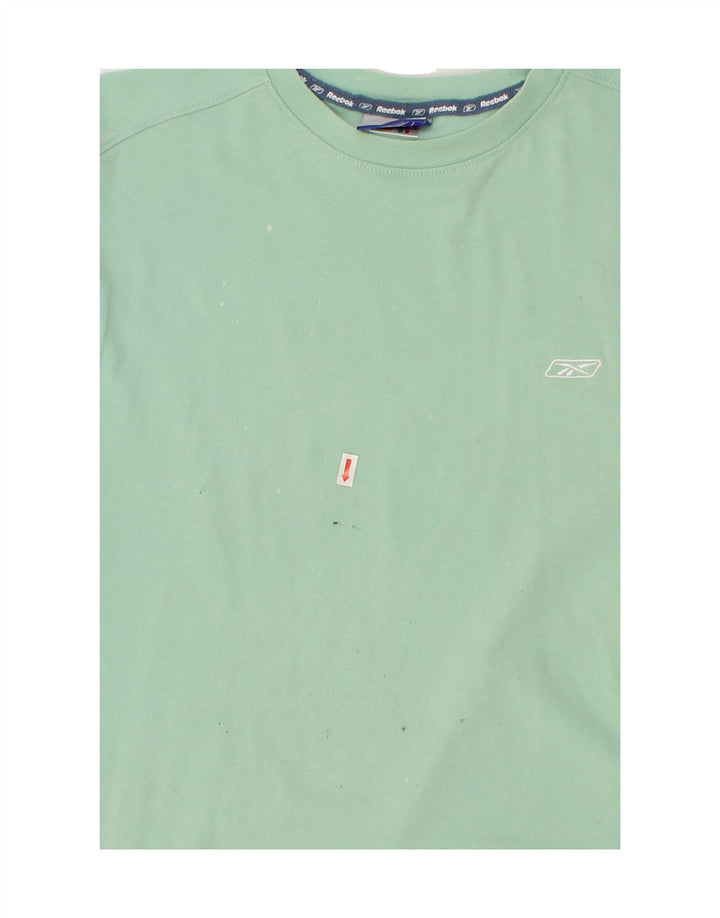 REEBOK Mens T-Shirt Top Large Green Cotton Vintage Reebok and Second-Hand Reebok from Messina Hembry 