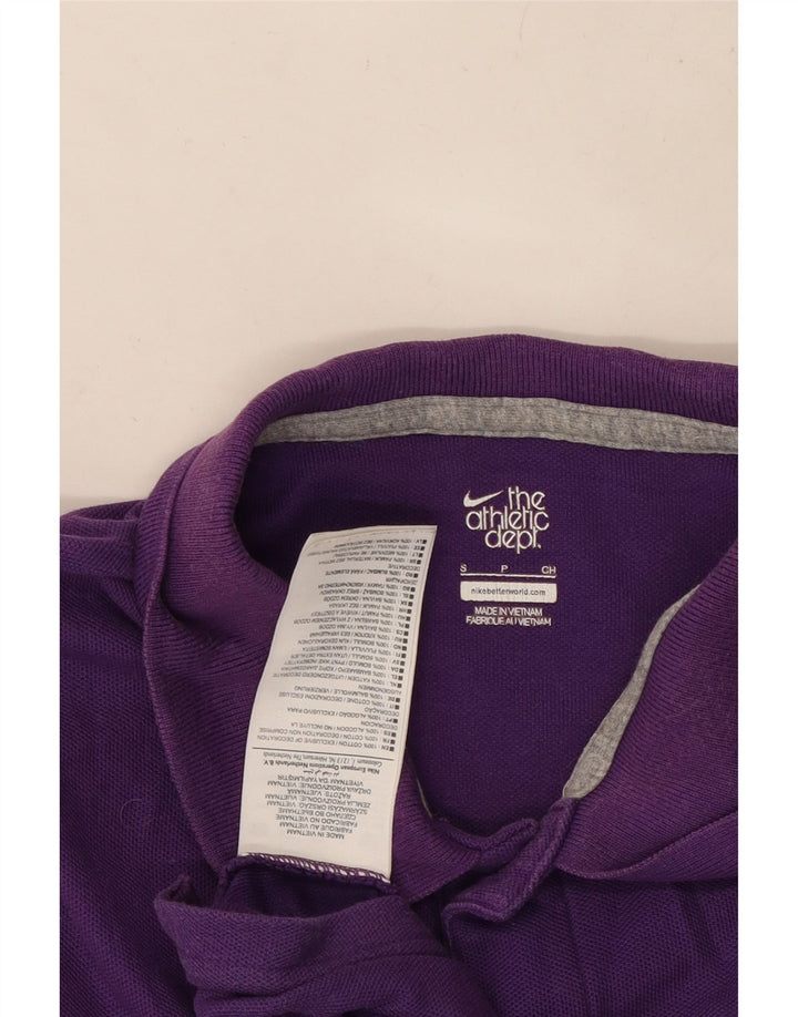 NIKE Mens Polo Shirt Small Purple Cotton