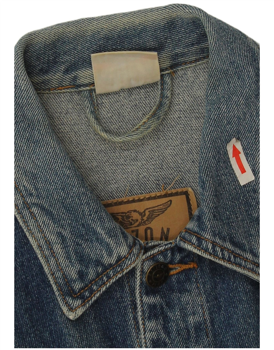 Arizona Mens Denim Jacket UK 40 Large Blue Cotton
