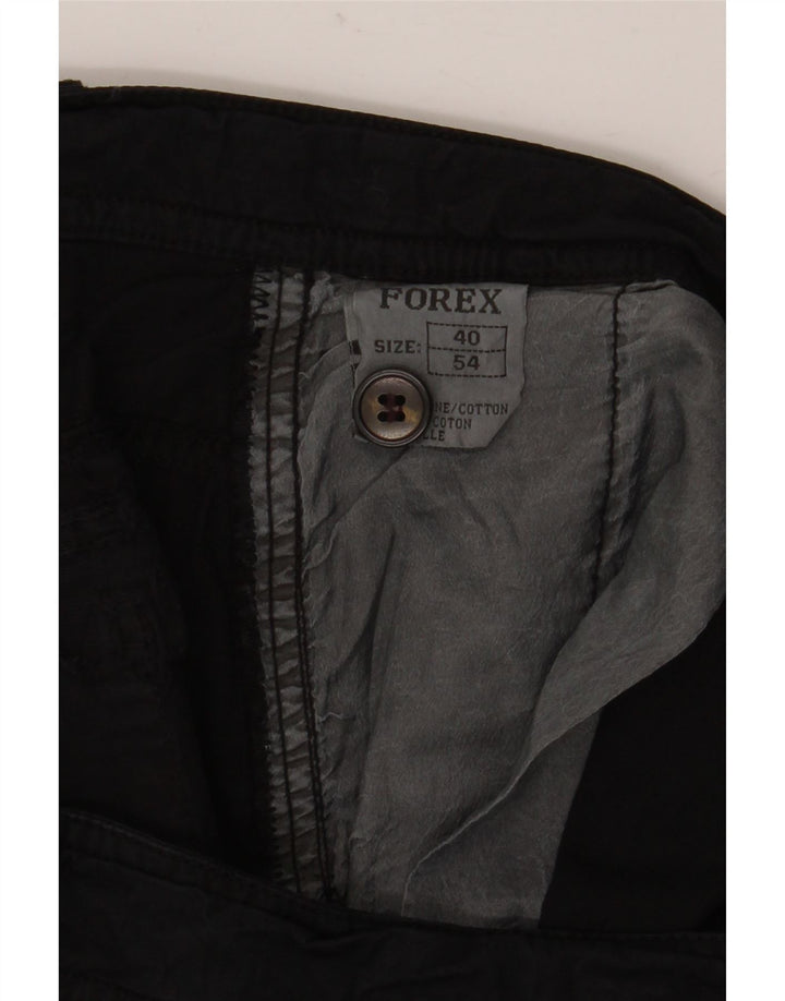 Forex Mens Cargo Shorts W40 XL Black Cotton