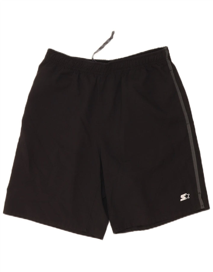 STARTER Mens Sport Shorts Small  Black Polyester