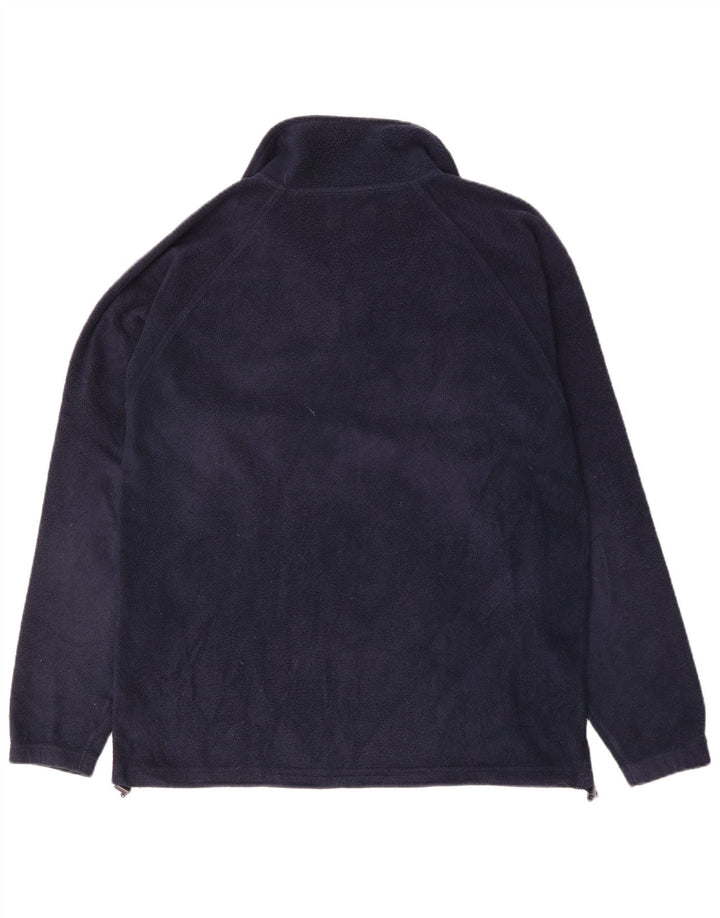Kappa Mens Zip Neck Fleece Jumper Large Navy Blue Polyester