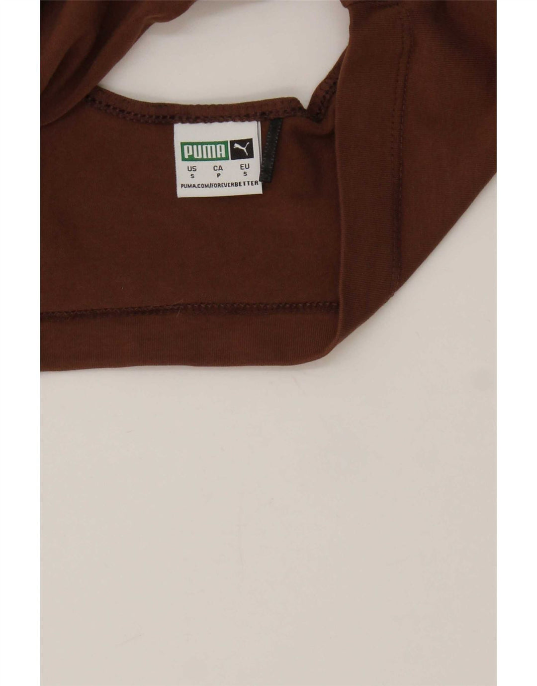 Puma Womens Crop Top UK 10 Lille brun bomuld