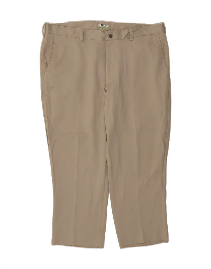 IZOD Mens Straight Chino Trousers W40 L30  Beige Polyester Vintage Izod and Second-Hand Izod from Messina Hembry 