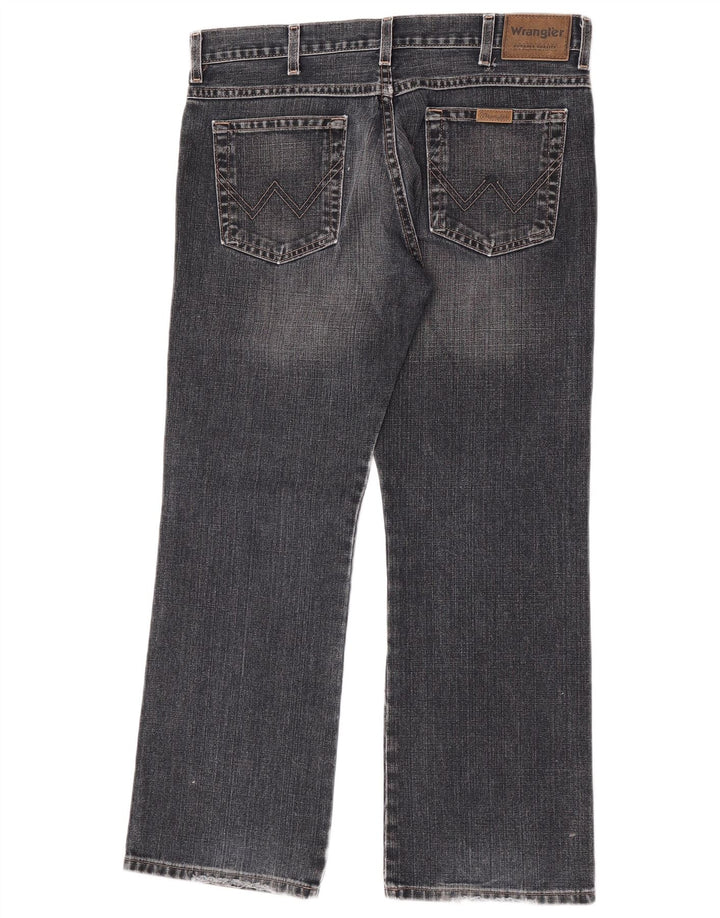 Wrangler Mens Bootcut Jeans W34 L30 Navy Blue Cotton