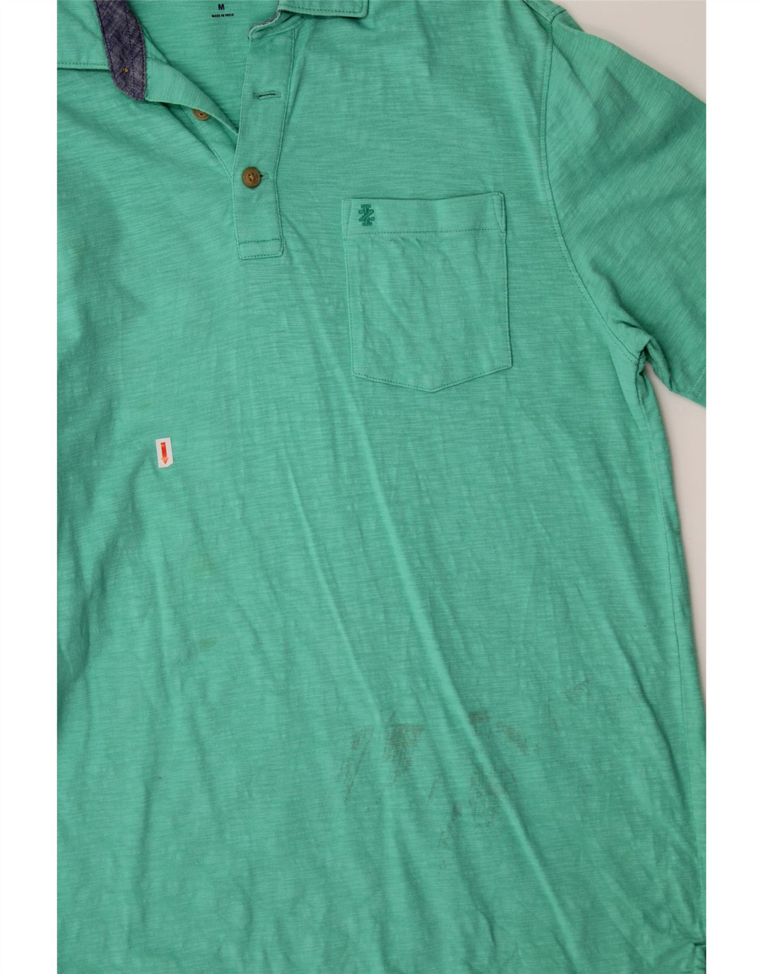 IZOD Mens Polo Shirt Medium Turquoise Cotton Vintage Izod and Second-Hand Izod from Messina Hembry 