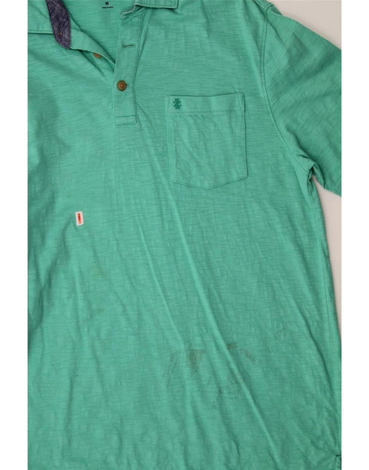 IZOD Mens Polo Shirt Medium Turquoise Cotton Vintage Izod and Second-Hand Izod from Messina Hembry 