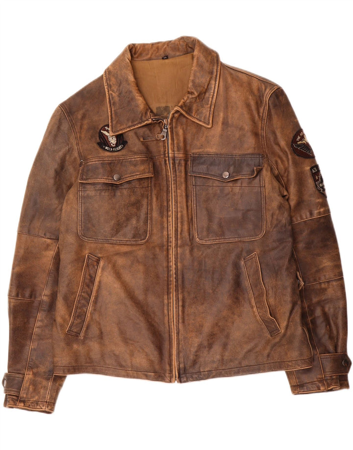 Conbipel Chaqueta De Cuero Hombre IT 54 XL Marrón