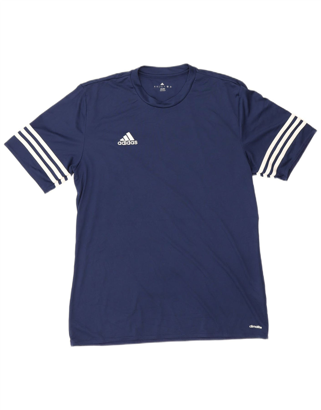 Adidas Mens Climalite T-Shirt Top Large Navy Blue Polyester