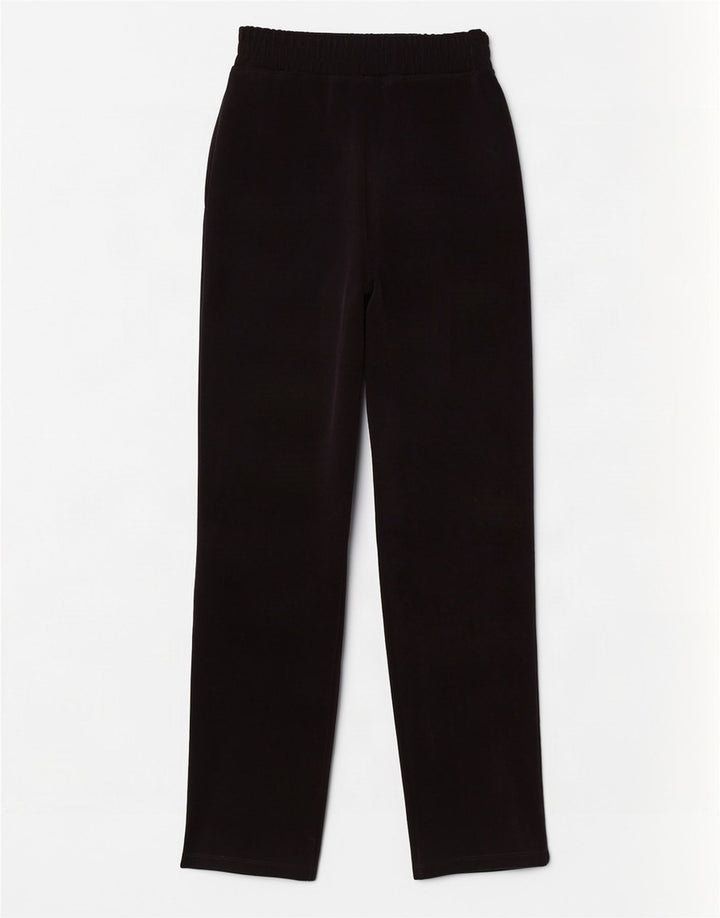 Guess Velours-Trainingshose für Damen, UK 10, Größe S, Schwarz, Polyester