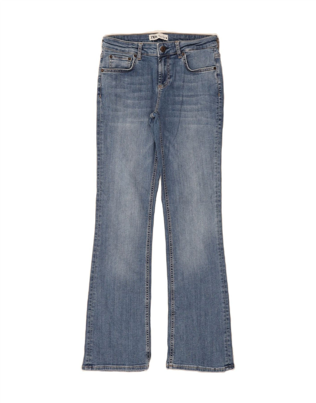 ZARA Womens Bootcut Jeans EU 38 Small W28 L32 Blue Cotton Vintage Zara and Second-Hand Zara from Messina Hembry 