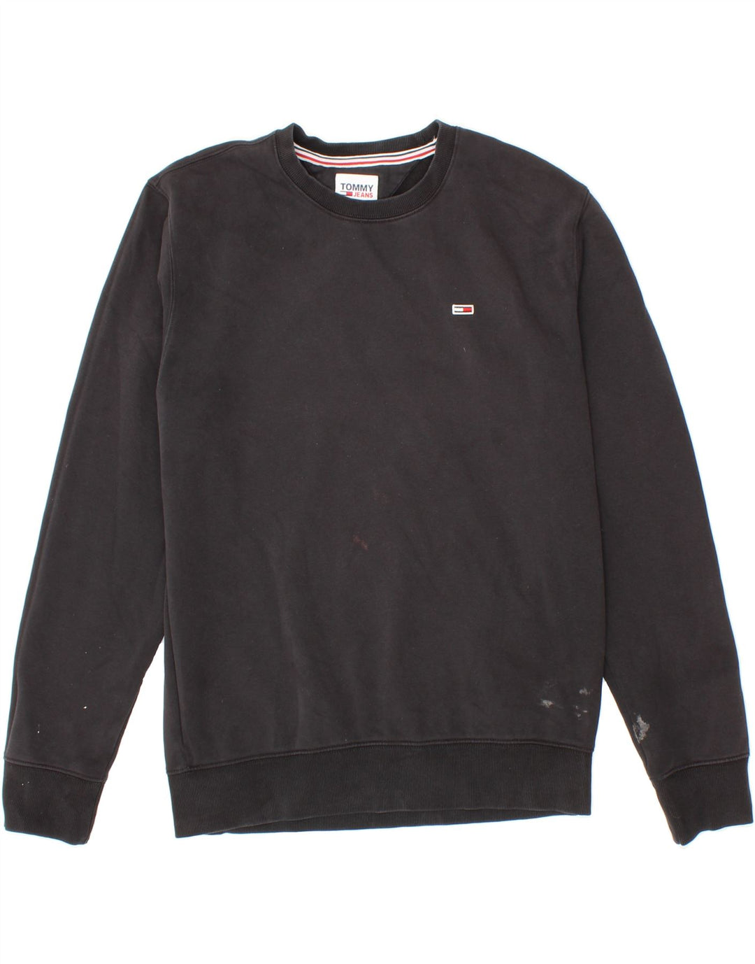 TOMMY HILFIGER Mens Sweatshirt Jumper Medium Black Cotton Vintage Tommy Hilfiger and Second-Hand Tommy Hilfiger from Messina Hembry 