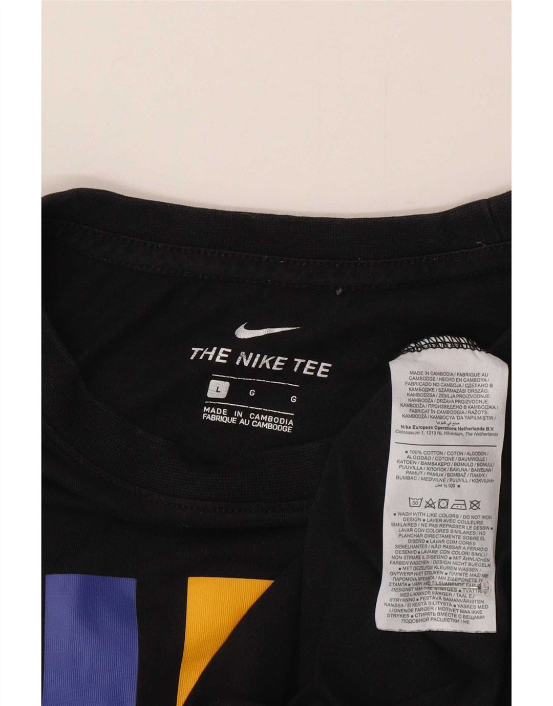 Nike Mens Graphic T-Shirt Top Large Black Cotton
