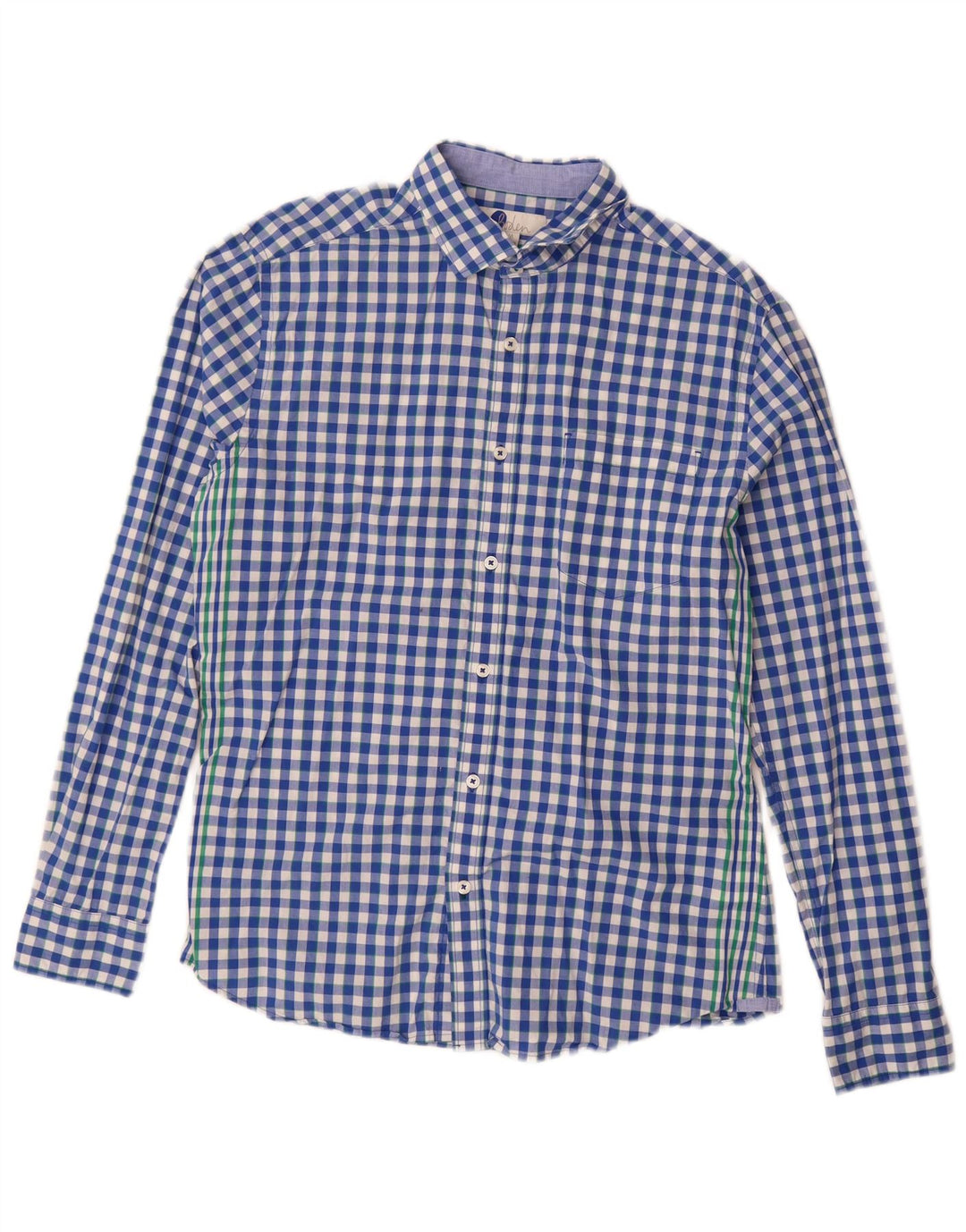 Ανδρικό πουκάμισο BODEN Slim Fit, μεσαίο μπλε βαμβακερό Gingham