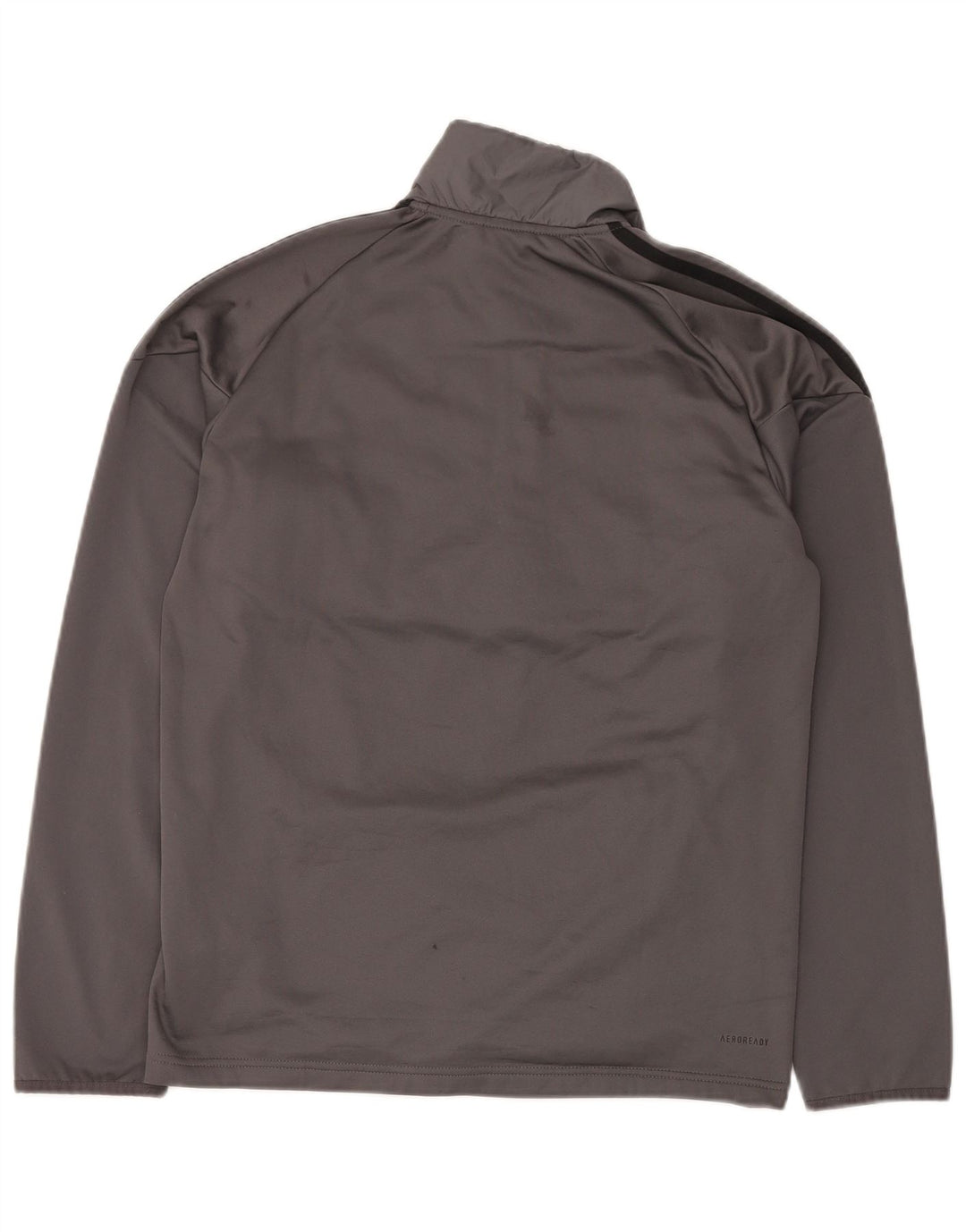 ADIDAS Mens Aeroready Zip Neck Sweatshirt Jumper Small Grey Polyester