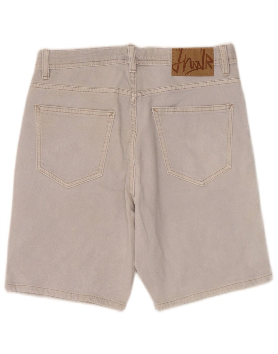 Zara Mens Denim Shorts EU 38 Small W30 Grey Cotton