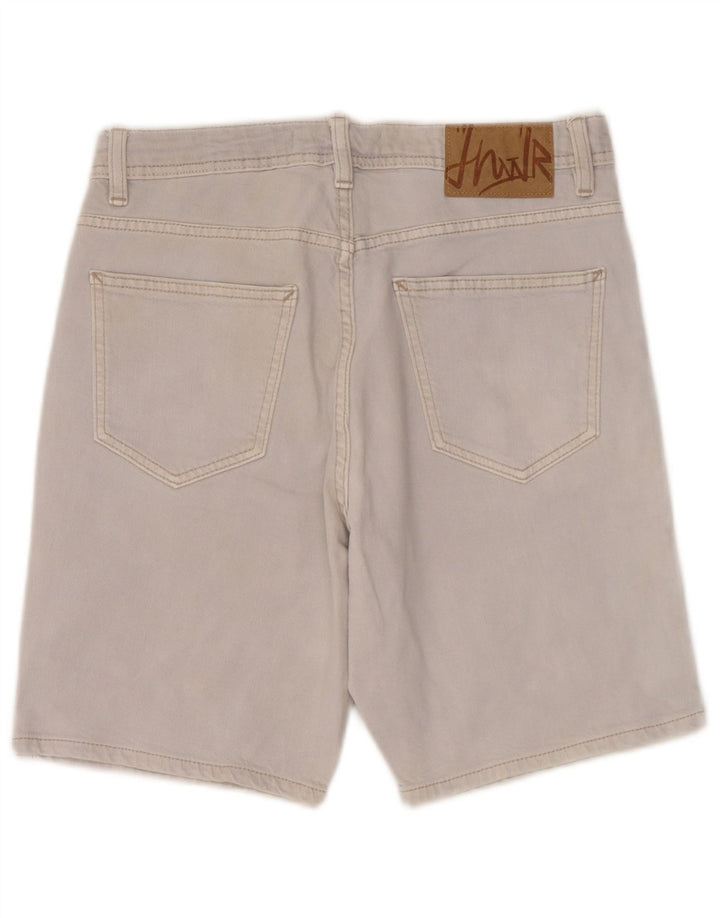 Zara Mens Denim Shorts EU 38 Small W30 Grey Cotton