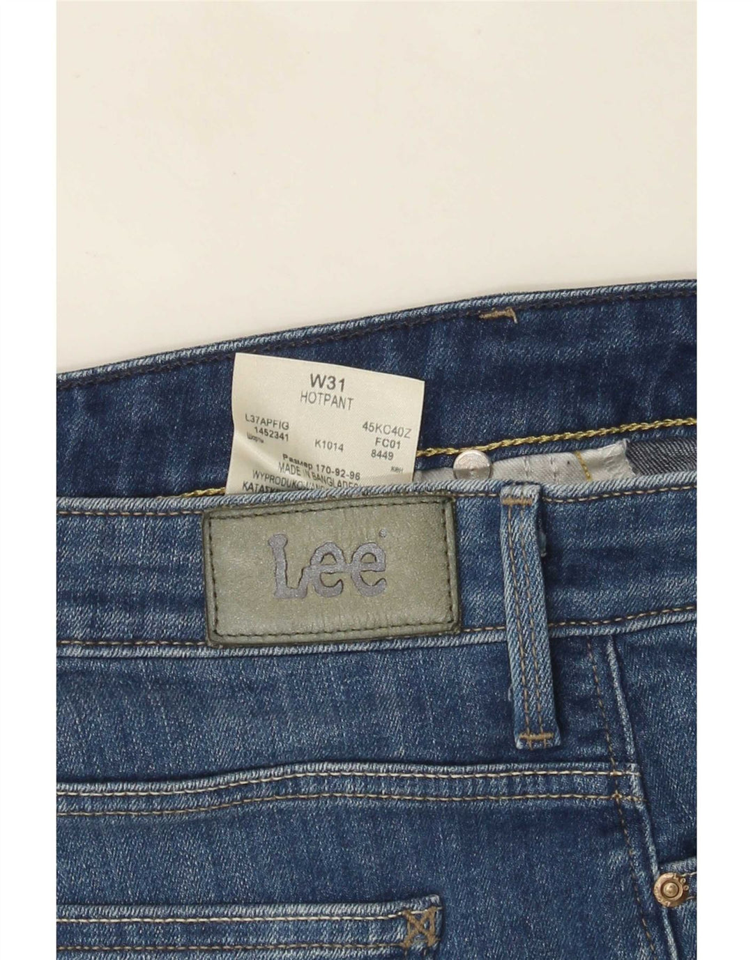 Pantaloni caldi denim da donna Lee W31 cotone blu medio