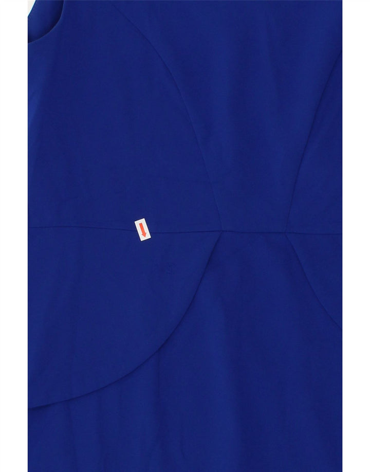 CARLA FERRONI Womens Sleeveless Sheath Dress IT 44 Medium Blue Polyester Vintage CARLA FERRONI and Second-Hand CARLA FERRONI from Messina Hembry 