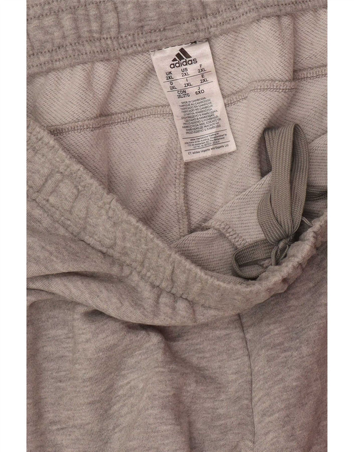 Calça de treino masculina Adidas Joggers 2XL cinza poliéster