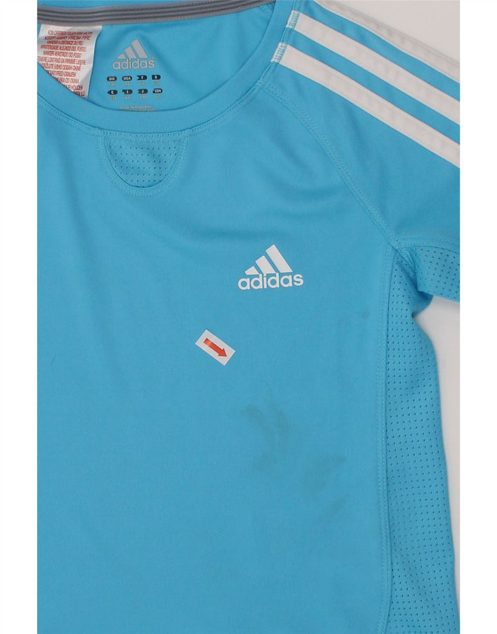 ADIDAS Boys Climacool T-Shirt Top 7-8 Years Blue Polyester Vintage Adidas and Second-Hand Adidas from Messina Hembry 