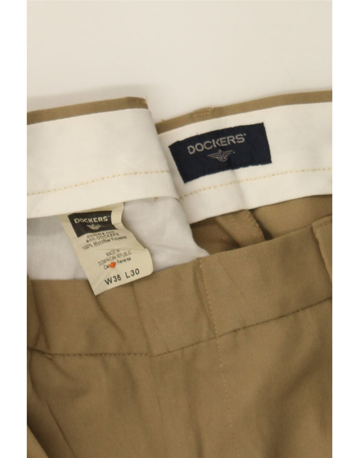 DOCKERS Mens Pegged Casual Trousers W36 L30 Beige Polyester Vintage Dockers and Second-Hand Dockers from Messina Hembry 