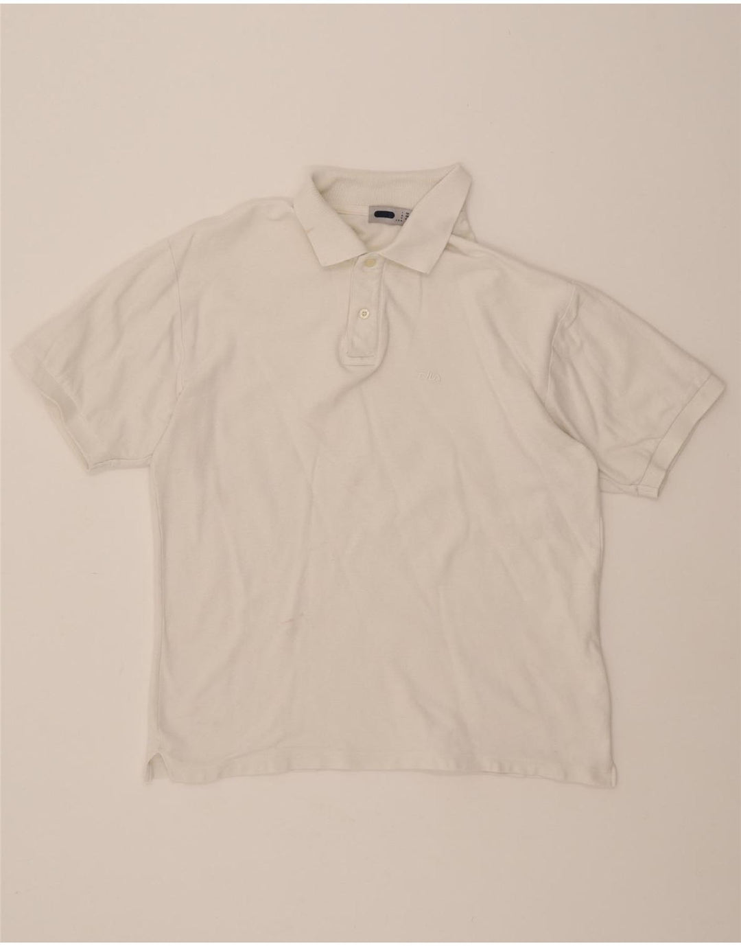 FILA Mens Polo Shirt IT 50 Medium White Cotton Vintage Fila and Second-Hand Fila from Messina Hembry 
