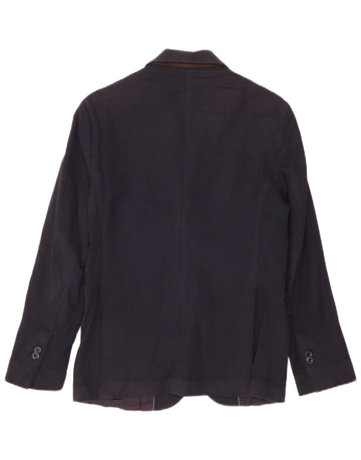 Massimo Dutti Herre 2-knaps blazerjakke EU 46 Lille marineblå bomuld