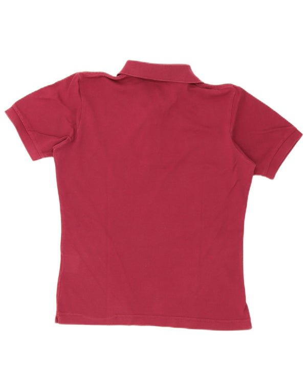 KAPPA Dame Polo Shirt UK 12 Medium Bourgogne Bomuld