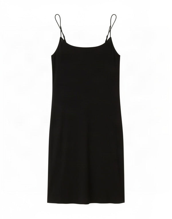 Mini abito sottoveste da donna Zara UK 14 grande cotone nero