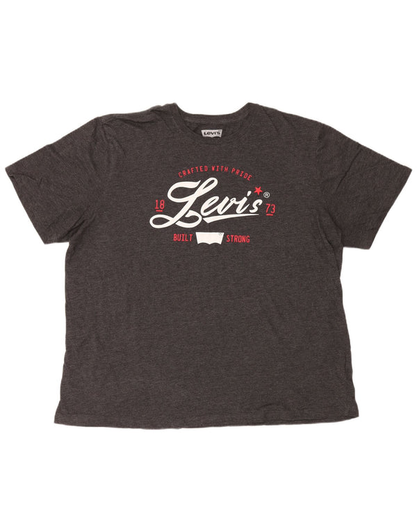 Tricou grafic pentru bărbați Levi's Top 2XL bumbac gri