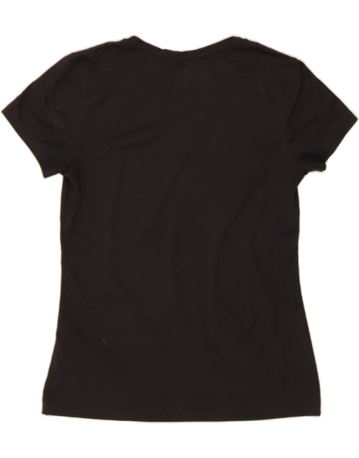 NIKE Womens Dri Fit Graphic T-Shirt Top UK 12 Medium Black Polyester Vintage Nike and Second-Hand Nike from Messina Hembry 