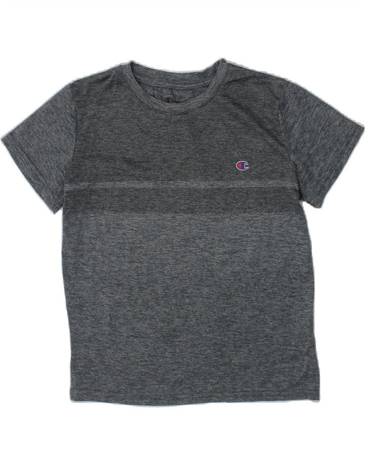 CHAMPION Boys T-Shirt Top 7-8 Years Small Grey Flecked Polyester Vintage Champion and Second-Hand Champion from Messina Hembry 